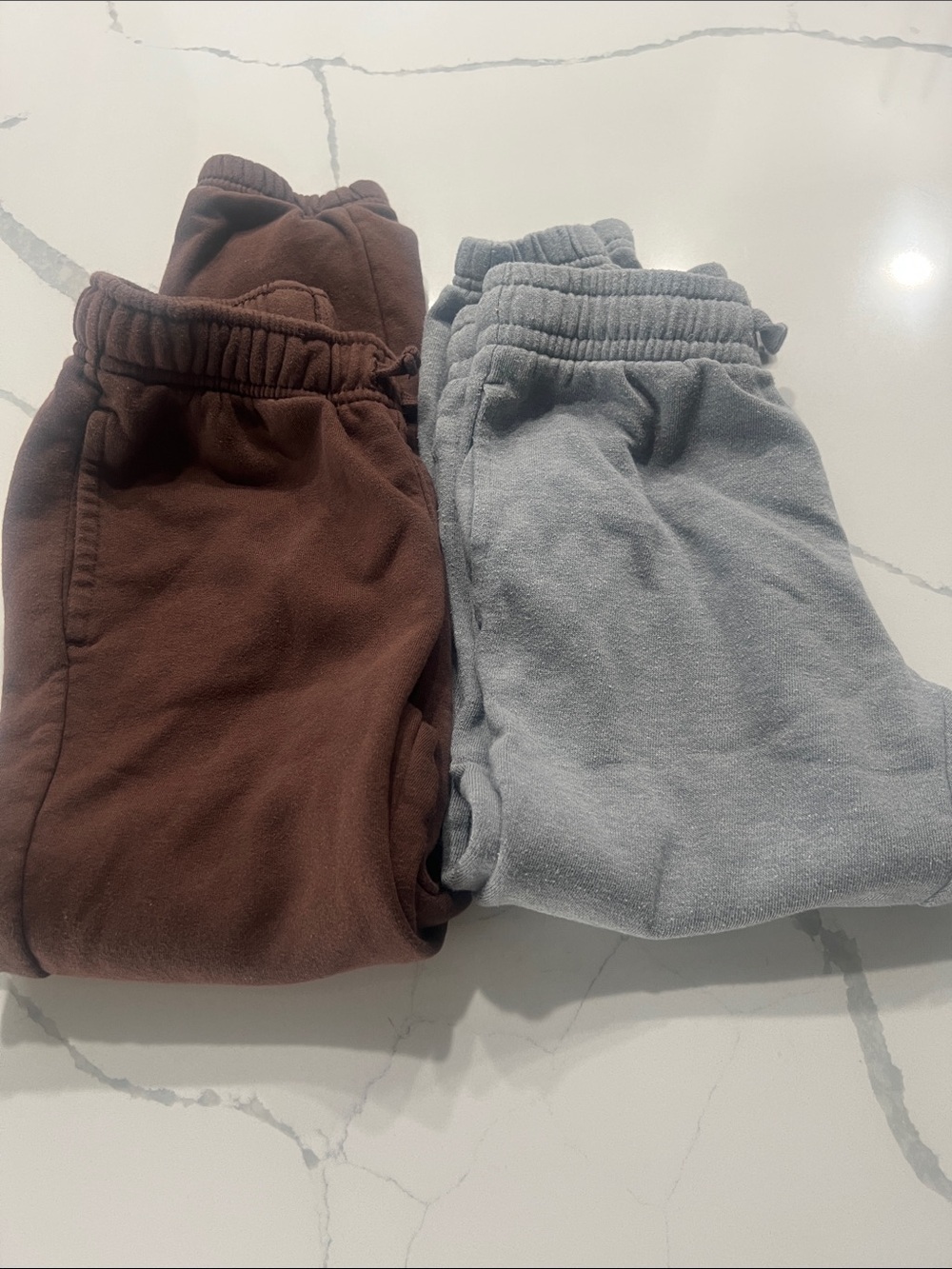 Kids Cozy Jogger Pants - Brown and Gray​ - Picture 3 of 3